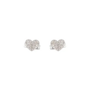 14K White 1/6 CTW Diamond Heart Earrings-