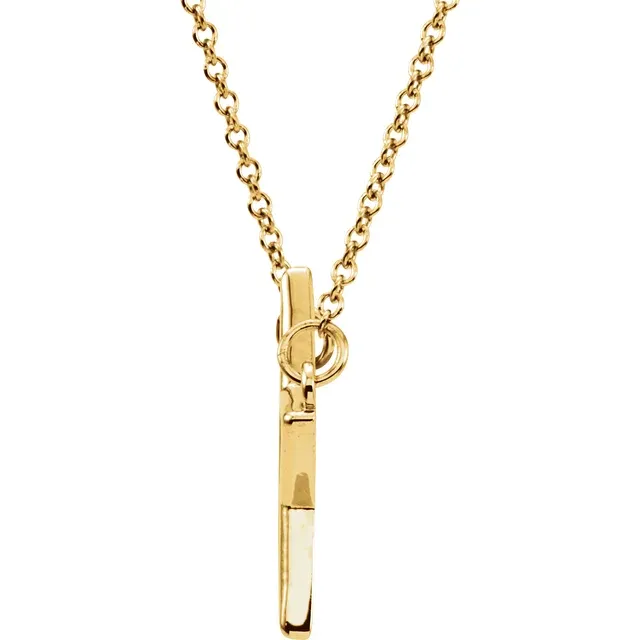 14K Yellow Star 16" Necklace-