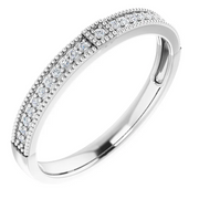 14K White .07 CTW Diamond Stackable Ring-