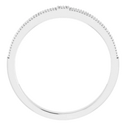 14K White .07 CTW Diamond Stackable Ring-