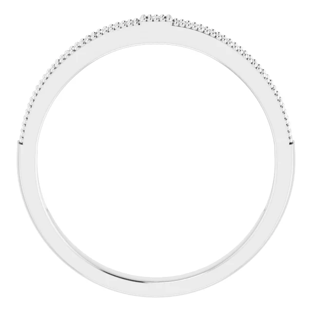 14K White .07 CTW Diamond Stackable Ring-