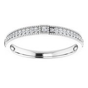 14K White .07 CTW Diamond Stackable Ring-