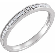 14K White .07 CTW Diamond Stackable Ring-