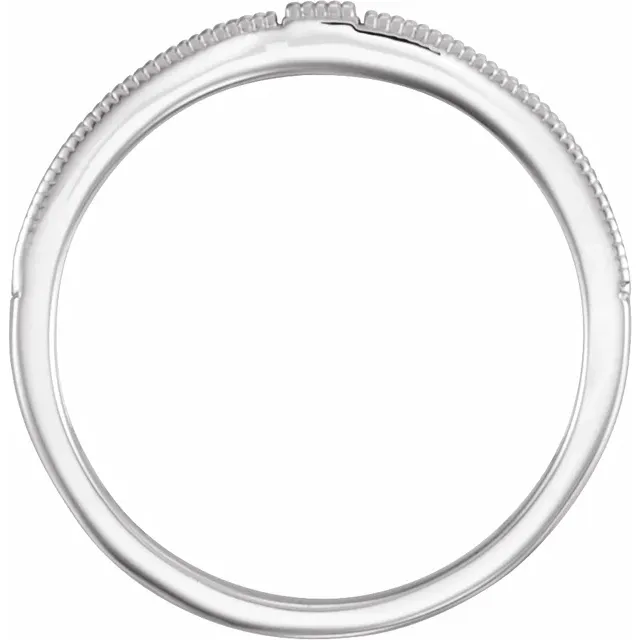 14K White .07 CTW Diamond Stackable Ring-