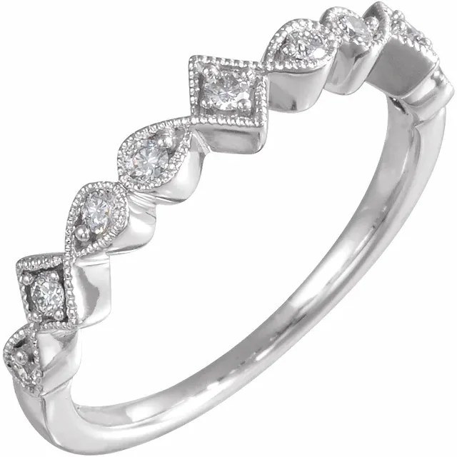 14K White 1/5 CTW Diamond Anniversary Band-
