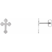 14K Yellow Cross Earrings-