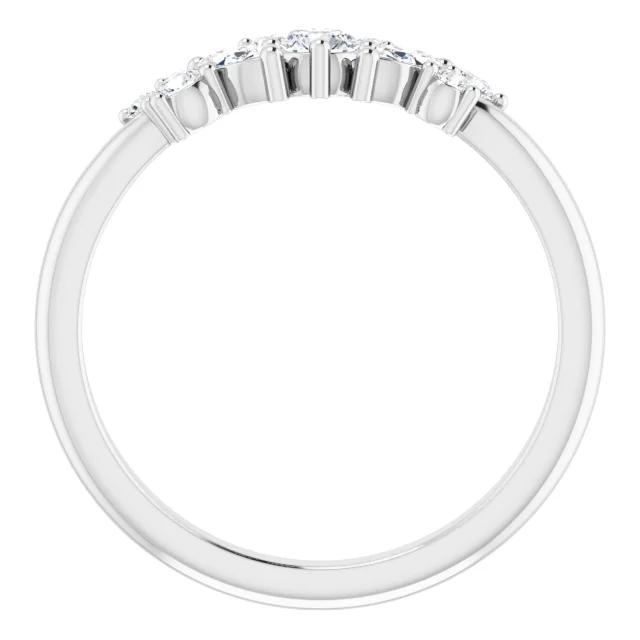 14K White 1/3 CTW Diamond Multi-Shape Ring-