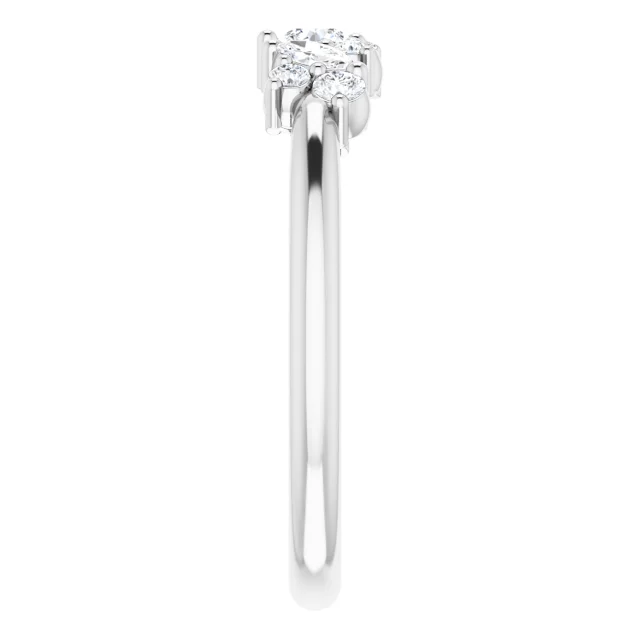 14K White 1/3 CTW Diamond Multi-Shape Ring-