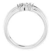 14K White 1/3 CTW Diamond Negative Space Ring-