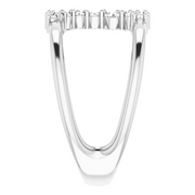 14K White 1/3 CTW Diamond Negative Space Ring-