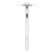 14K White .03 CT Diamond Star Ring-
