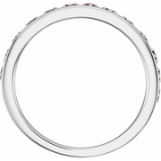 14K White Ruby Stackable Ring-