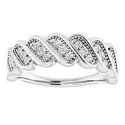 14K White 1/4 CTW Diamond Stackable Ring-