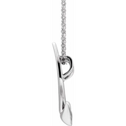 14K White Holy Spirit Dove 16-18" Necklace-