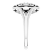 14K White 1/6 CTW Diamond Vintage-Inspired Ring-
