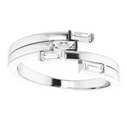 14K White 1/4 CTW Diamond Geometric Ring-
