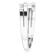 14K White 1/4 CTW Diamond Geometric Ring-
