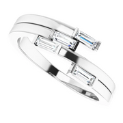 14K White 1/4 CTW Diamond Geometric Ring-