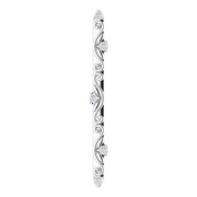 14K White .07 CTW Diamond Vintage-Inspired Vertical Bar Pendant-