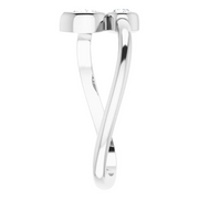 14K White 1/4 CTW Diamond Bezel-Set Bypass Ring-