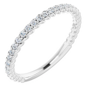 14K White 1/5 CTW Diamond Rope Anniversary Band-