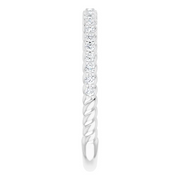 14K White 1/5 CTW Diamond Rope Anniversary Band-