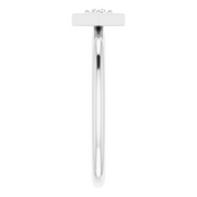 14K White 2.5 mm Round .06 CTW Diamond Stackable Geometric Ring-