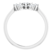 14K White 1/2 CTW Diamond Vintage-Inspired Ring-