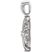 14K White 1/4 CTW Diamond Vintage-Inspired Pendant-