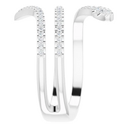14K White 1/3 CTW Diamond Snake Ring-