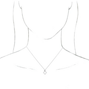 14K White Geometric 16-18" Necklace-