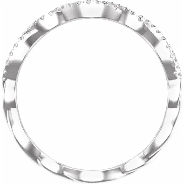 14K White 1/5 CTW Diamond Infinity-Inspired Anniversary Band-7.00 (approximate standard size)-