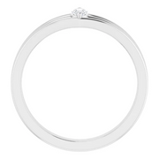 14K White 1/8 CT Diamond Geometric Ring-