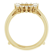 14K Yellow 1/3 CTW Diamond Art Deco Baguette Ring Guard-