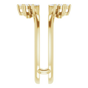 14K Yellow 1/3 CTW Diamond Art Deco Baguette Ring Guard-