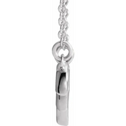 14K White Leaf 16-18" Necklace-