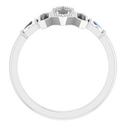 14K White 1/8 CTW Diamond Geometric Ring-