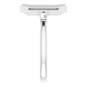 14K White 1/8 CTW Diamond Geometric Ring-