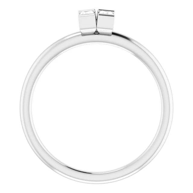 14K White 1/4 CTW Diamond Two-Stone Ring-