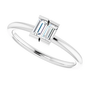 14K White 1/4 CTW Diamond Two-Stone Ring-