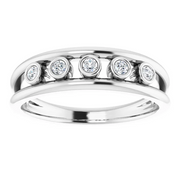 14K White 1/8 CTW Diamond Negative Space Ring-