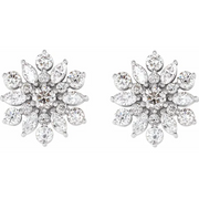 14K White 1 CTW Diamond Earrings-