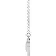 14K White Vintage-Inspired Bar 16" Necklace