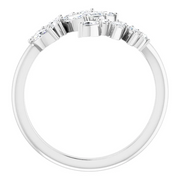 14K White 1/2 CTW Diamond Bypass Ring-7.00 (approximate standard size)-