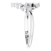 14K White 1/2 CTW Diamond Bypass Ring-7.00 (approximate standard size)-