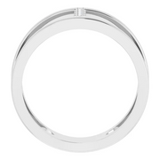 14K White .04 CTW Diamond Negative Space Ring-7.00 (approximate standard size)-