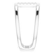 14K White .04 CTW Diamond Negative Space Ring-7.00 (approximate standard size)-