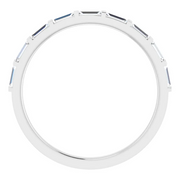 14K White 3/8 CTW Diamond Straight Baguette Anniversary Band-