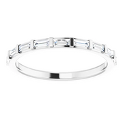 14K White 3/8 CTW Diamond Straight Baguette Anniversary Band-