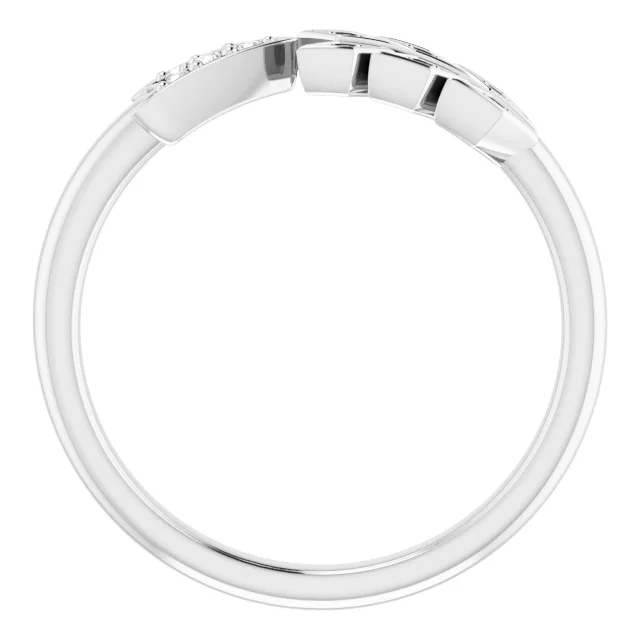 14K White .04 CTW Diamond Arrow Ring-